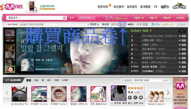 Mnet更優惠的購買方式(+mp3下載卷)…1個月無限暢聽65元、mp3下載9元/首